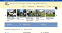 Desktop Screenshot of ferienhaus-privat.de